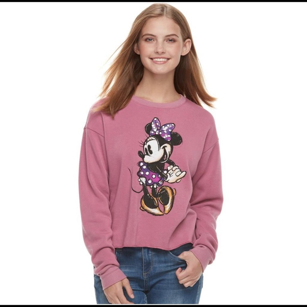 Disney Minnie Mouse Pink Cropped Sweater🐝